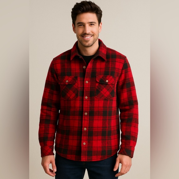 Weatherproof Red and Black Plaid Shirt Size M - Picture 15 of 15